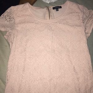 Lovely pale pink lace top